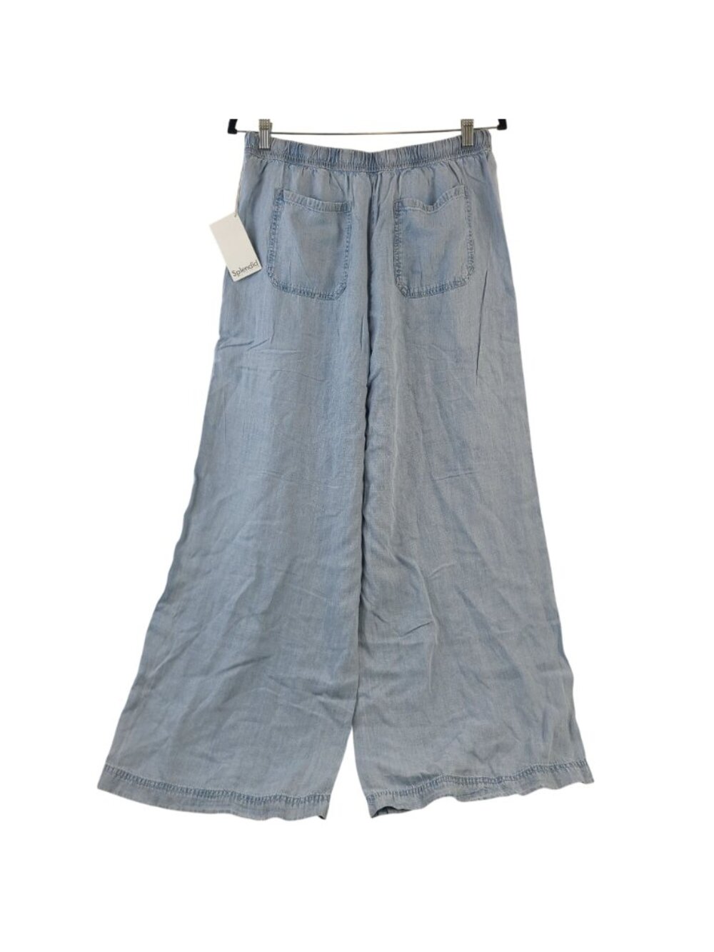 NEW Splendid Women's Light Wash Chambray Wide-Leg Crop Pants Size M MSRP $178 - Picture 7 of 8